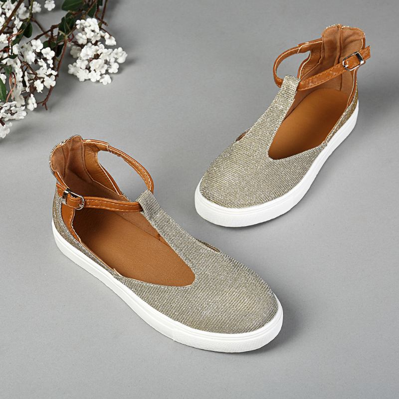 Usa Storlek 5-12 Spänne Hollow Out Skateboard Flats Skor