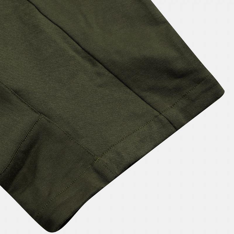 Armygröna Bomullsshorts För Män Drop Grenbyxor