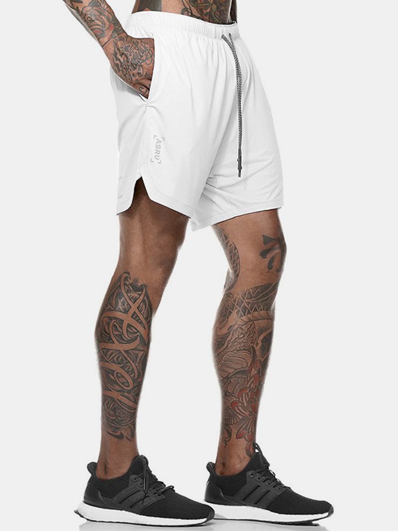 Herr Casual Elastisk Midja Bomullsblandning Loose Fit Shorts