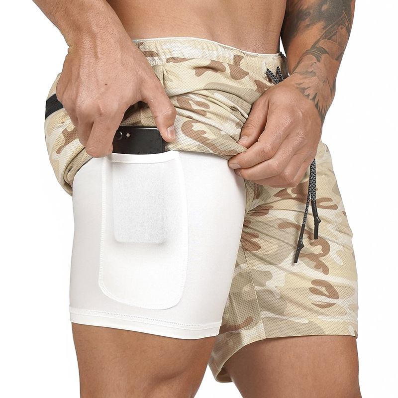 Herr Casual Elastisk Midja Bomullsblandning Loose Fit Shorts