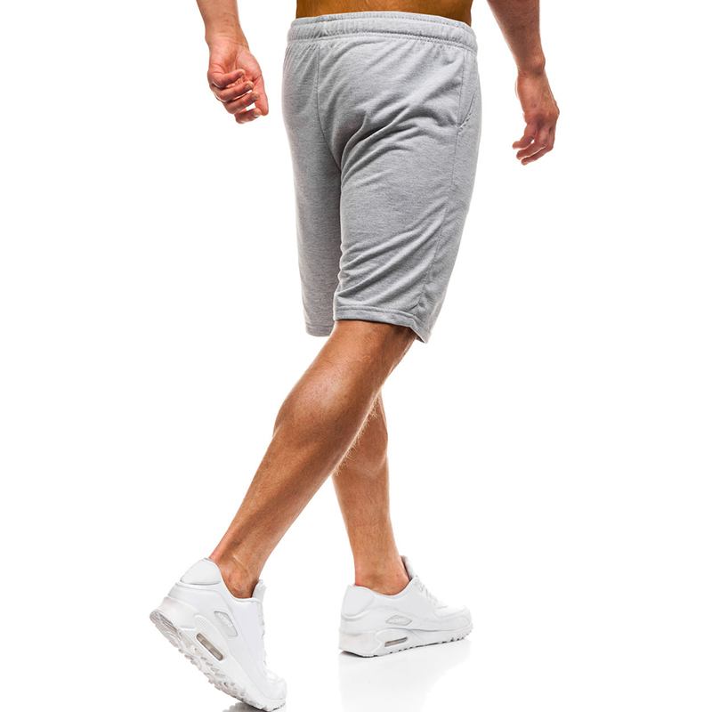 Herr Gym Cotton Andas Dragsko Enfärgade Löparshorts