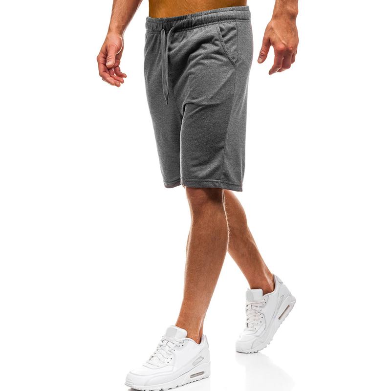Herr Gym Cotton Andas Dragsko Enfärgade Löparshorts