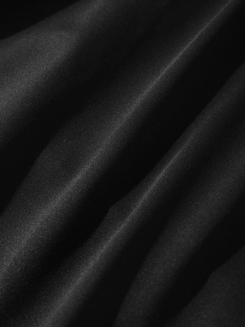 Herr Nasa Label Leisure Svarta Shorts Med Elastisk Midja Med Sidficka