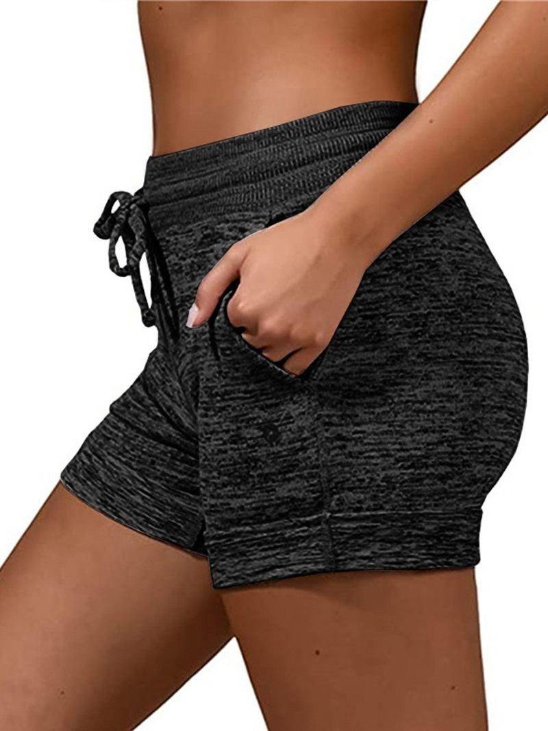 Kvinnor Casual Cykelbyxor Med Resår I Midjan Sommarsportshorts