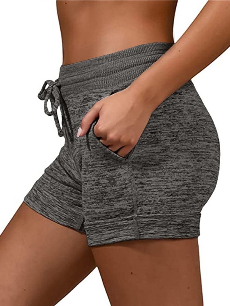 Kvinnor Casual Cykelbyxor Med Resår I Midjan Sommarsportshorts