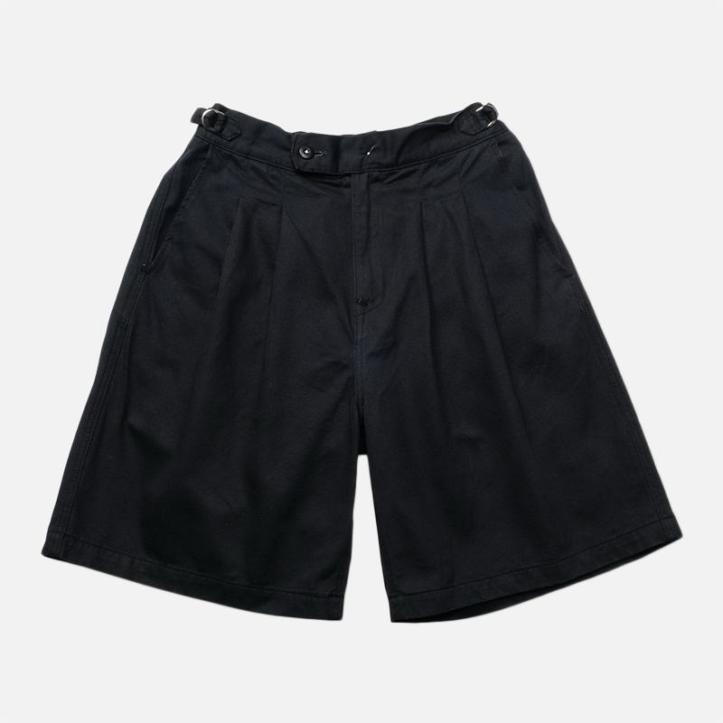 Män Enfärgade Dubbla Fickor Vintage Hög Midja Shorts