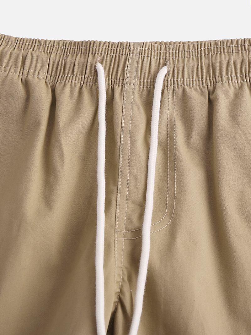 Sommaroveraller För Män Stretch Fem Punkt Casual Shorts Byxor I Bomull