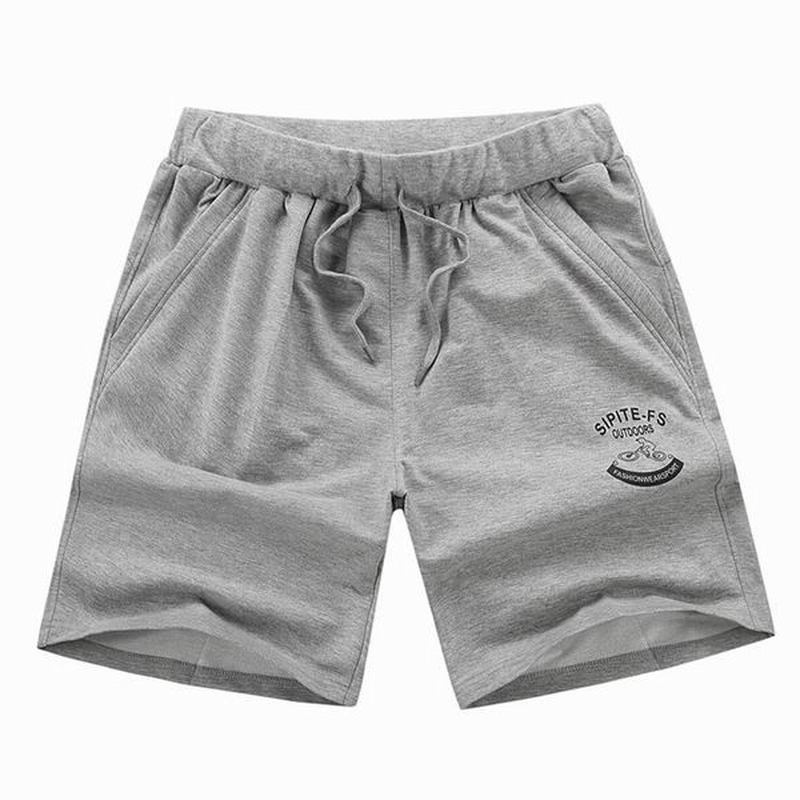 XS-5xl Sportshorts I Bomull För Män Elastiskt Midjeband Fickor Med Dragkedja Korta Byxor Med Dragsko