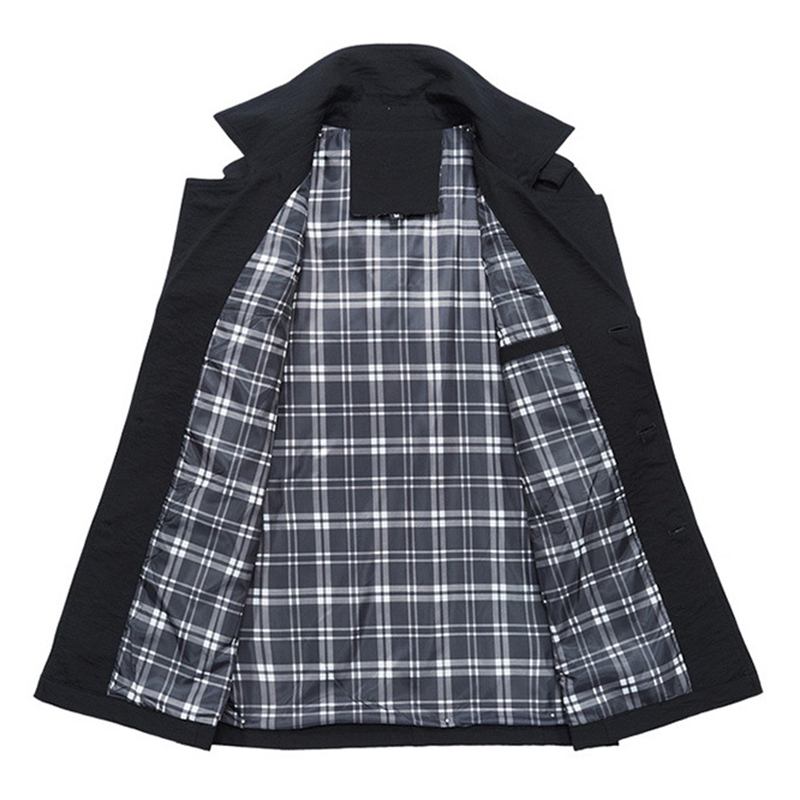 Casual Smala Svarta Trenchcoats