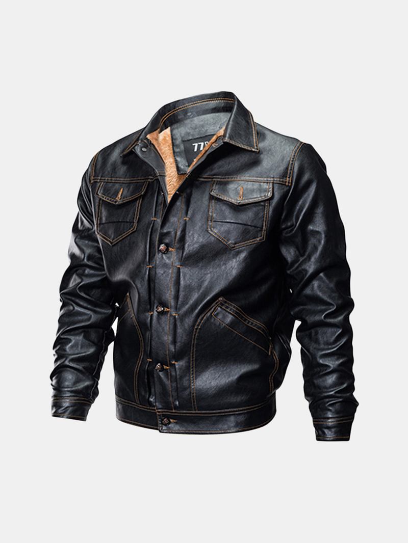 Casual Thicken Moto Skinnjacka