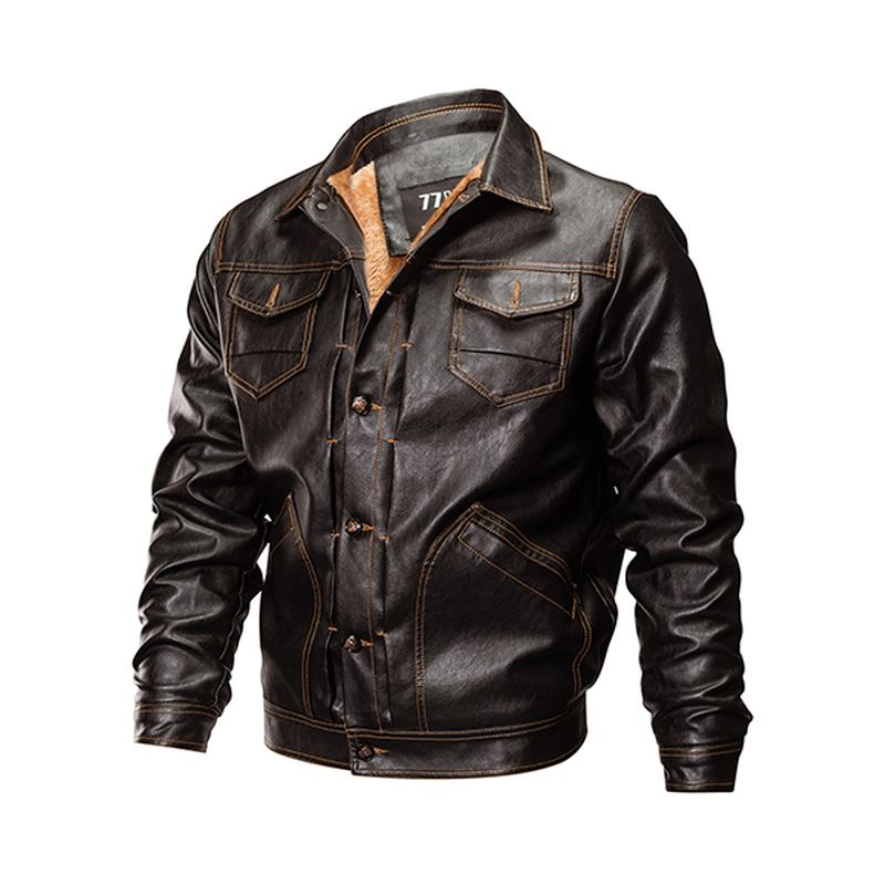 Casual Thicken Moto Skinnjacka