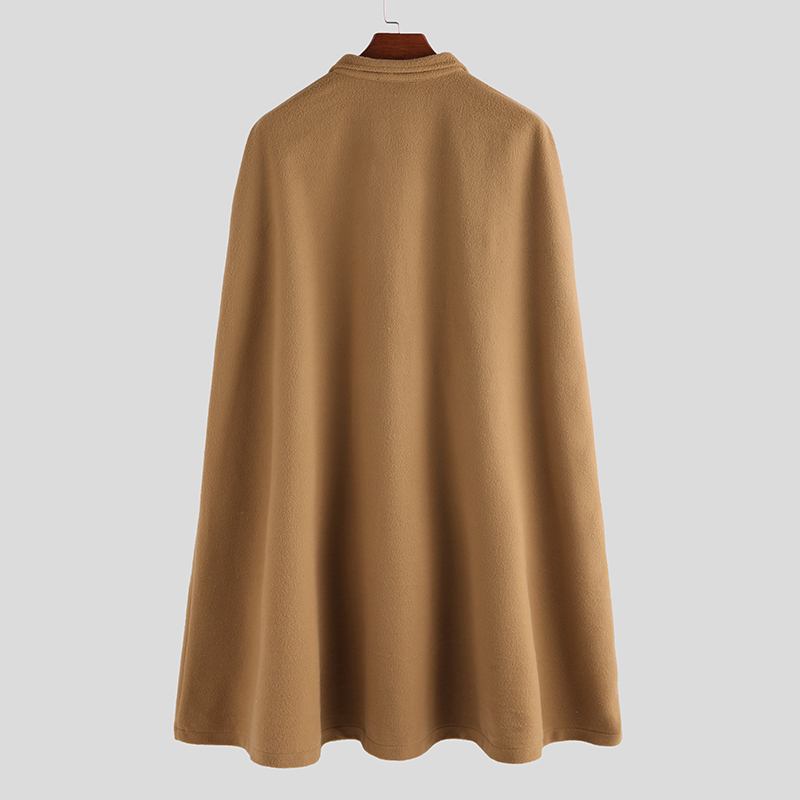 Herr Nya Medellång Kappa Han Style Batwing Krage Kappor