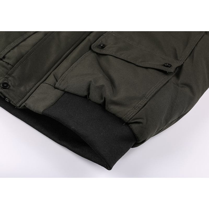 Herr Vinter Tjock Big Pocket Vindtät Outdoor Huvjacka