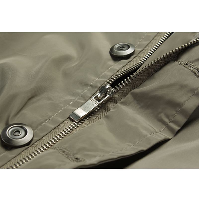 Herrmode Solid Oversize Slim Fit Thin Trench Coat