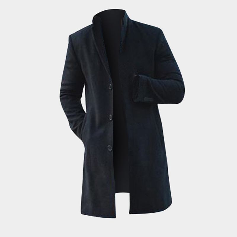 Män Medellång Längd Stor Storlek Trenchcoat Jacka