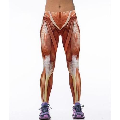 Högelastiskt Mode För Kvinnor Leggings Starka Muskler Tryckta Leggings Dam Kompression Pantalones Mujer Fitness Byxor
