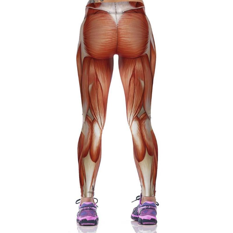 Högelastiskt Mode För Kvinnor Leggings Starka Muskler Tryckta Leggings Dam Kompression Pantalones Mujer Fitness Byxor