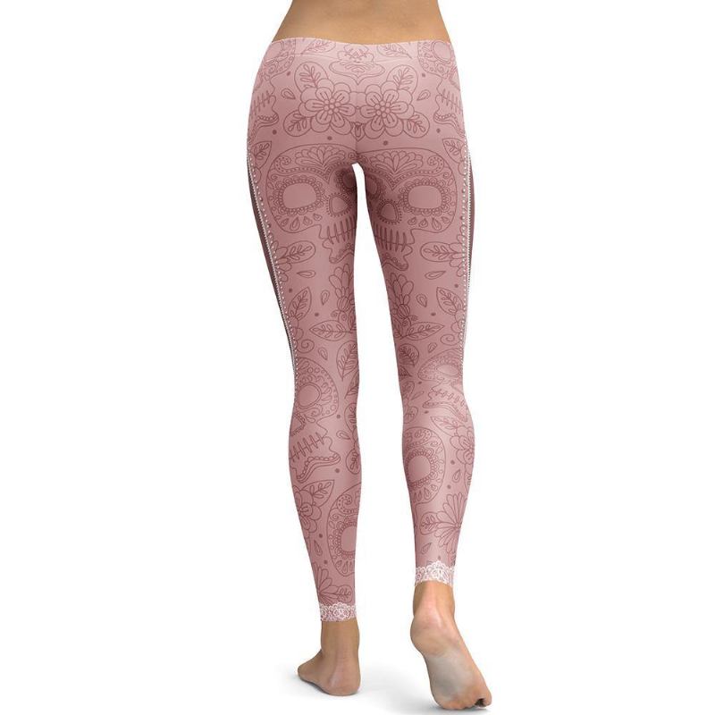Leggings I Ny Stil Dam Coola Muscle Ben Legging Dragkedja 3d-utskrift Legg Byxor Hög Midja Elasticitet Legins