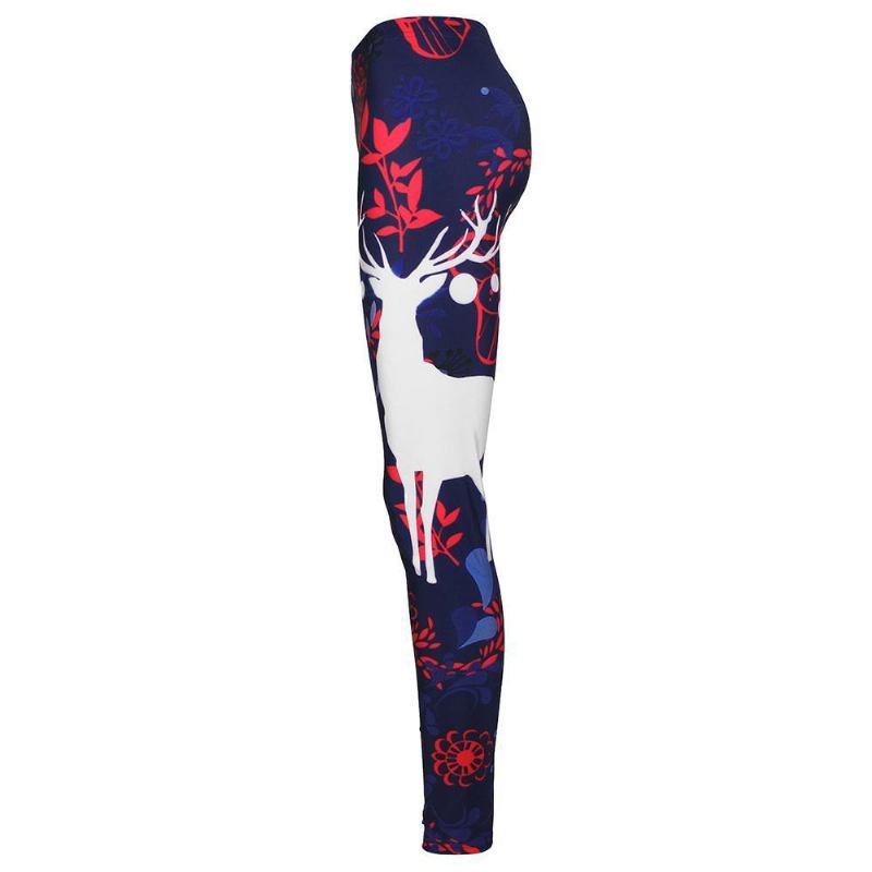 New Arrival Leggings Dam Sika Deer Digitaltryck Animal Fitness Legg Slim Elastisk Träning Plus Size Legging