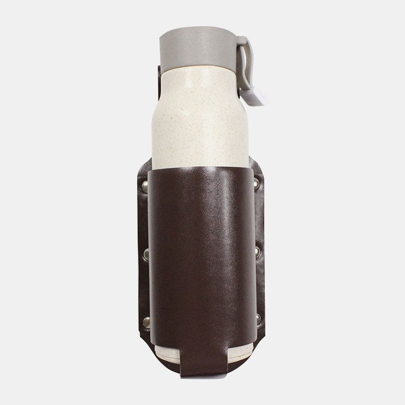 Herr Vintage Konstläder Flaskväska Bärväska Fanny Pack Med Vattenflaskhållare