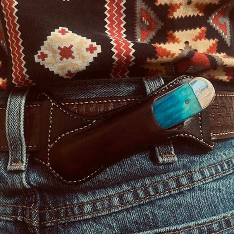 Män Äkta Läder Multifunktionell Mini Verktygsväska Vintage Lätt Bärbar Bältesväska Midjeväska Med Bältesögla