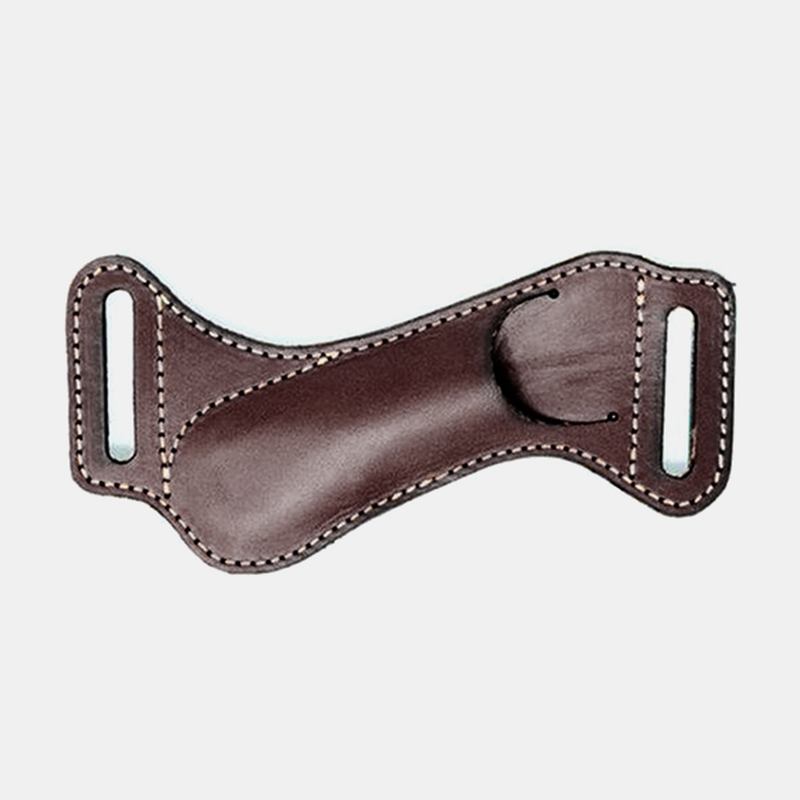 Män Äkta Läder Multifunktionell Mini Verktygsväska Vintage Lätt Bärbar Bältesväska Midjeväska Med Bältesögla