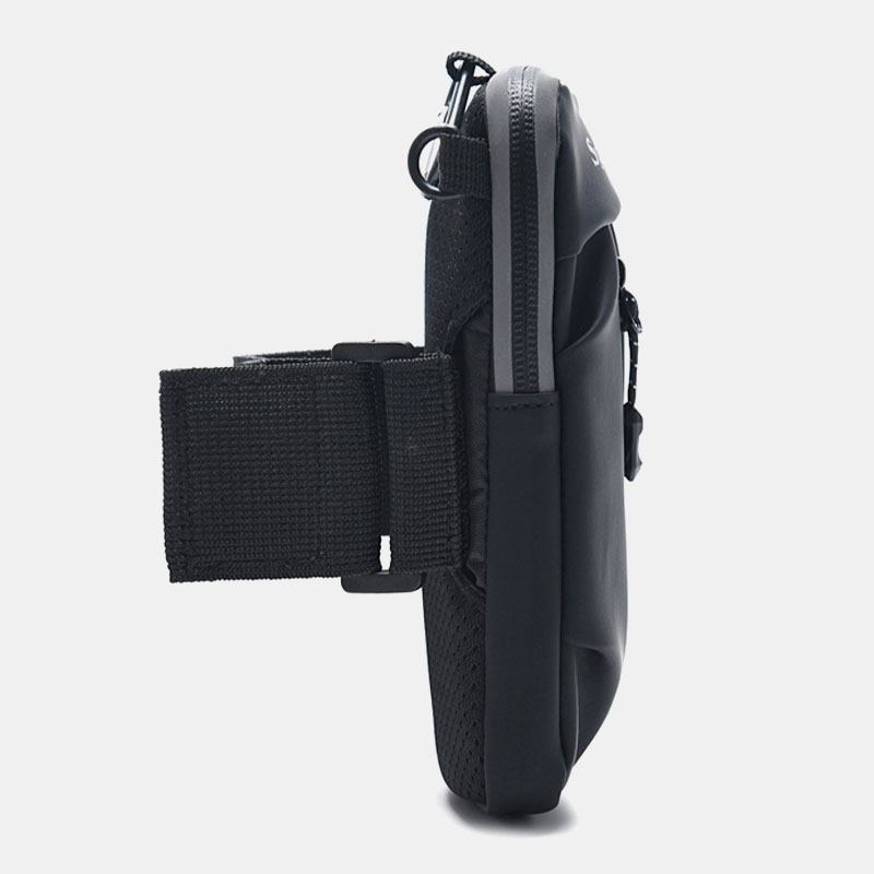 Män Casual Vattentät Dacron Air Permeability 6.6 Tums Telefonväska Midjeväska Crossbody-väska Axelväska