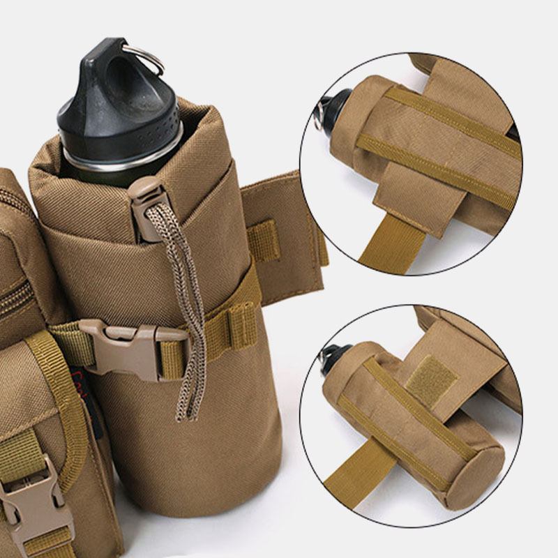 Män Nylon Kamouflage Multifunktion Utomhus Vattenflaska Midjeväska Tactical Bag