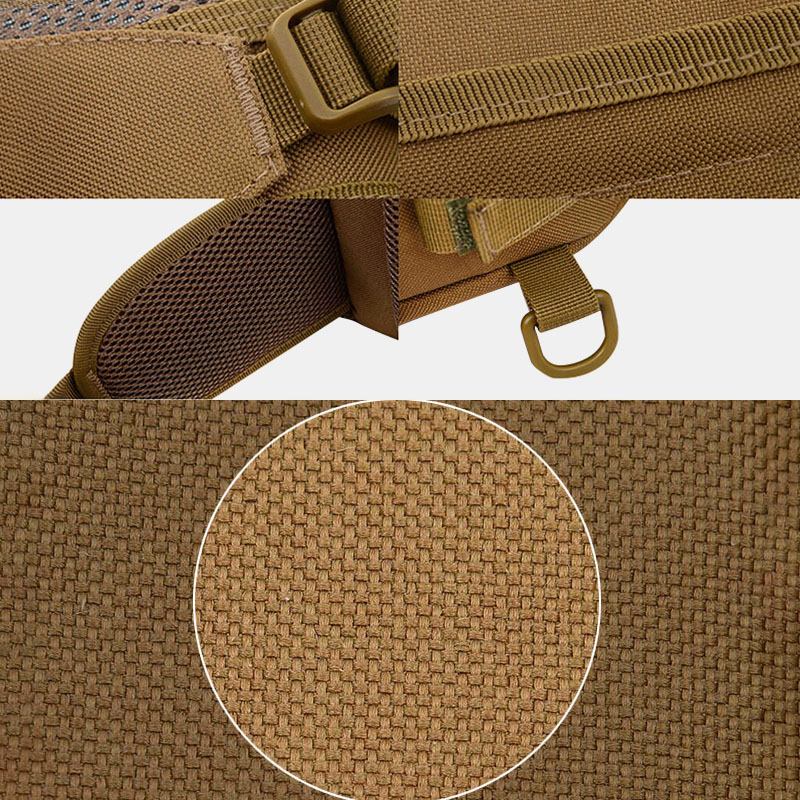 Män Nylon Kamouflage Stor Kapacitet Multifunktionell Multi-pocket Andas Utomhus Fiskeväska Ryggsäck Midjeväska