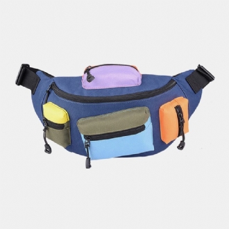 Män Oxford Cloth Casual Mode Multi-pocket Sport Outdoor Midjeväska