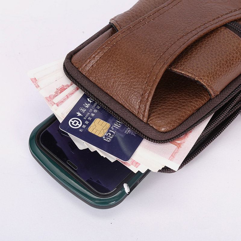 Män Slitstark Flik Magnetisk Knappdesign Midjeväska Andas Smaklös Bältesväska 6.5 Tums Telefonväska Crossbody-väskor Med Axelrem
