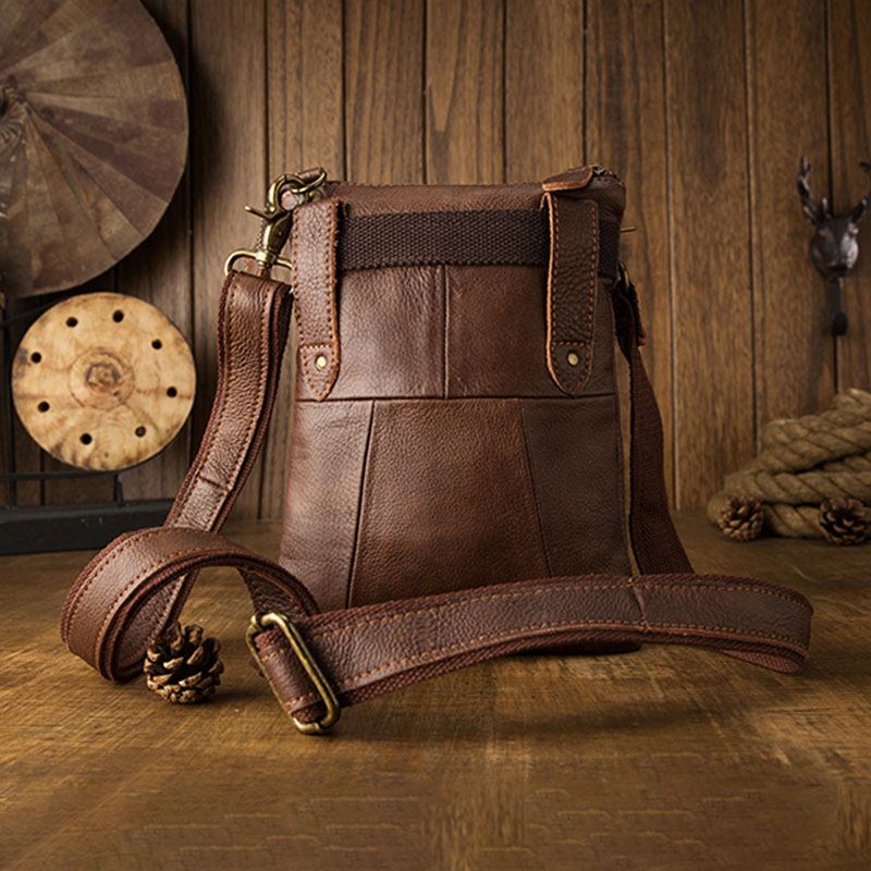 Retro Midjeväska Med Flera Fickor För Män 6.5 Tums Telefonväska Med Stor Kapacitet Crossbody Axelväskor