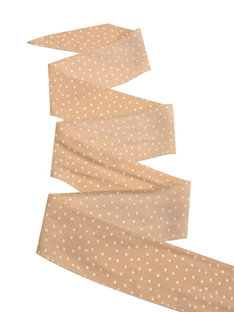 Polka Dot Med Tryck Frill Trim Snörning Casual Lång Puffarm Maxiklänningar För Kvinnor