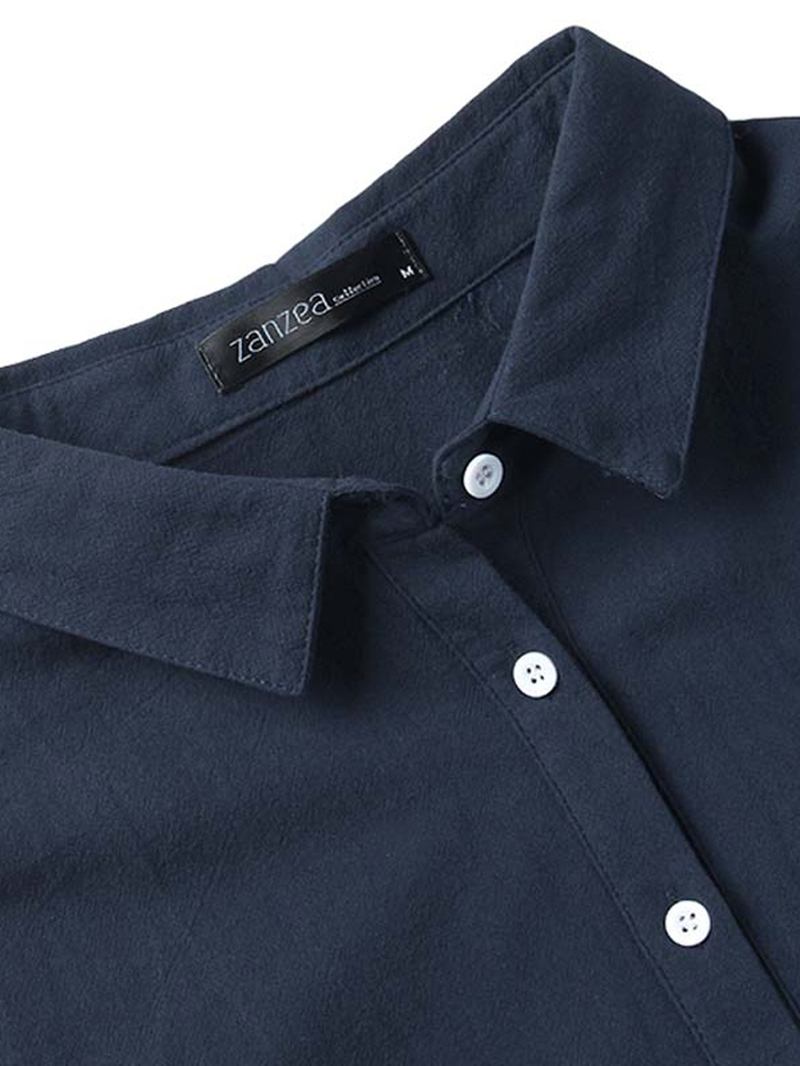 Kvinnor Lapel Shirt Klänning