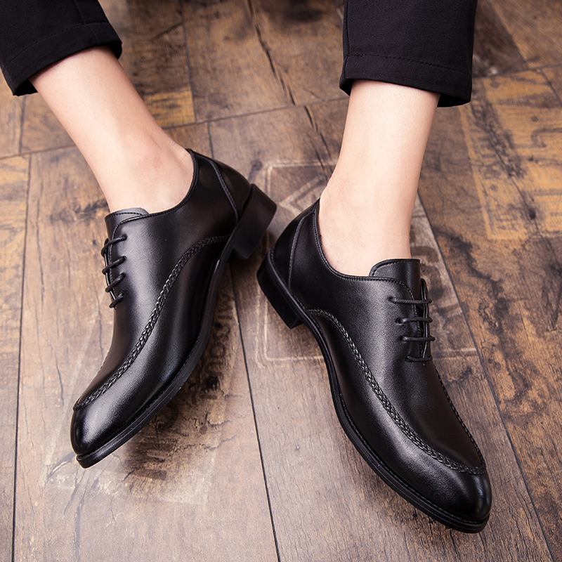 Män Tätt Sydda Andningsbara Halkfria Snörning Milda Business Casual Skor