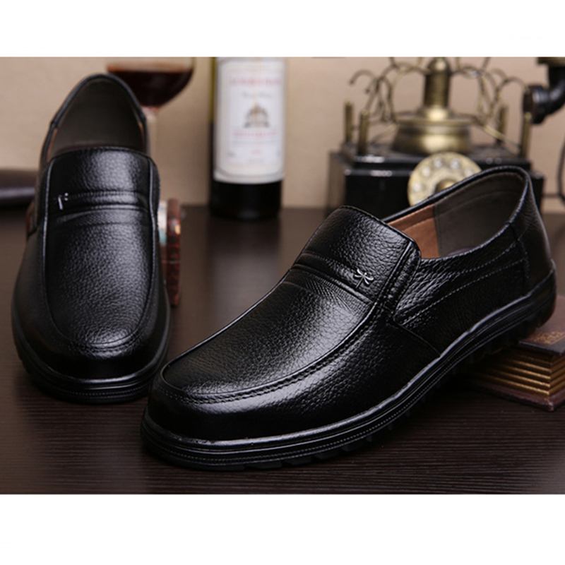 Retro Ren Färg Halkbeständig Casual Business Oxfords