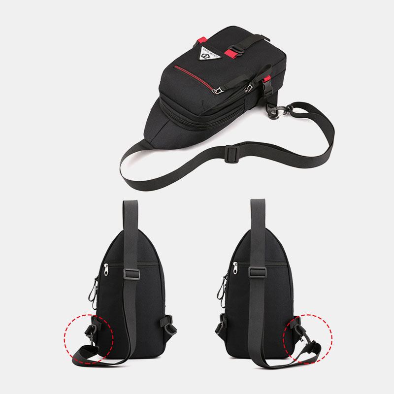 Flerfunktionsväska För Män Vattentät Casual Sling Crossbody-väska Axelväska Bröstväska