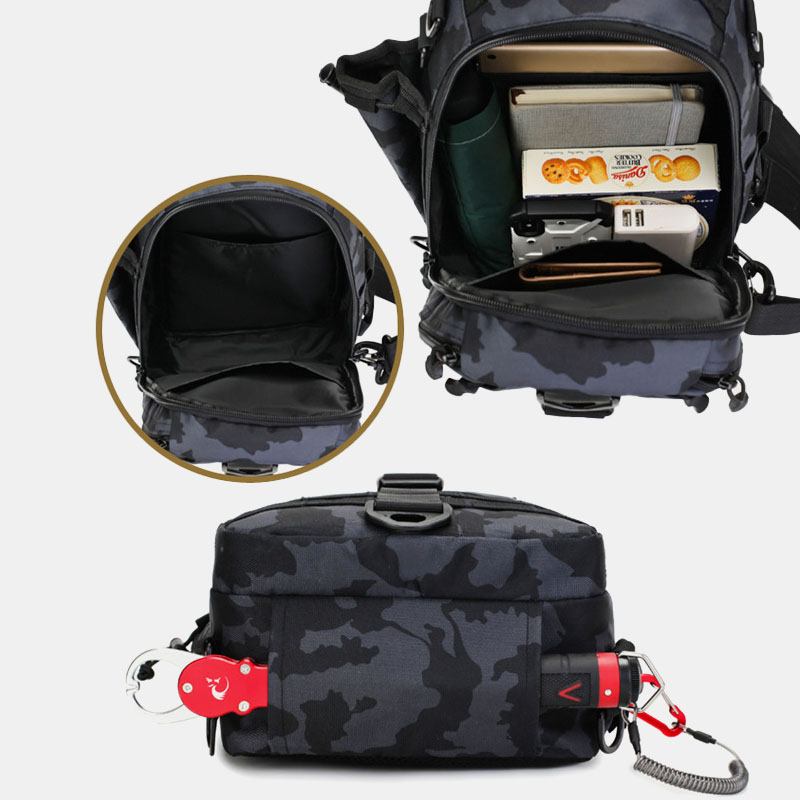 Herr Multifunktion Taktisk Ryggsäck Casual Sling Crossbody Bag Axelväska Bröstväska För Outdoor