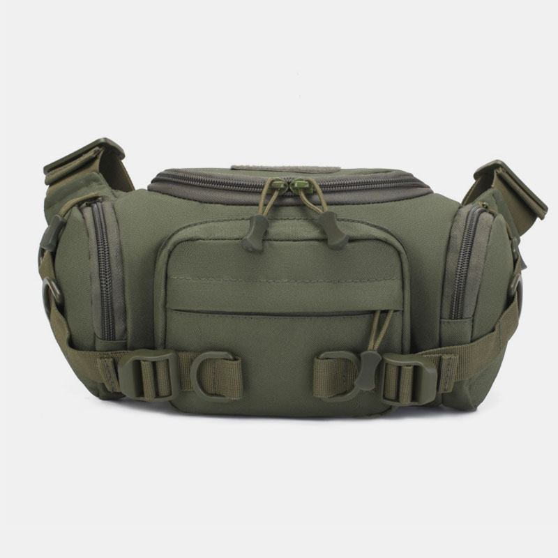 Män Canvas Camouflage Utomhus Taktisk Sport Ridning Midjeväska Axelväska Bröstväska