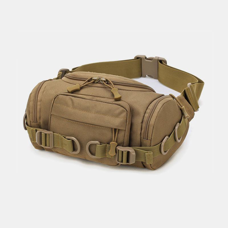 Män Canvas Camouflage Utomhus Taktisk Sport Ridning Midjeväska Axelväska Bröstväska