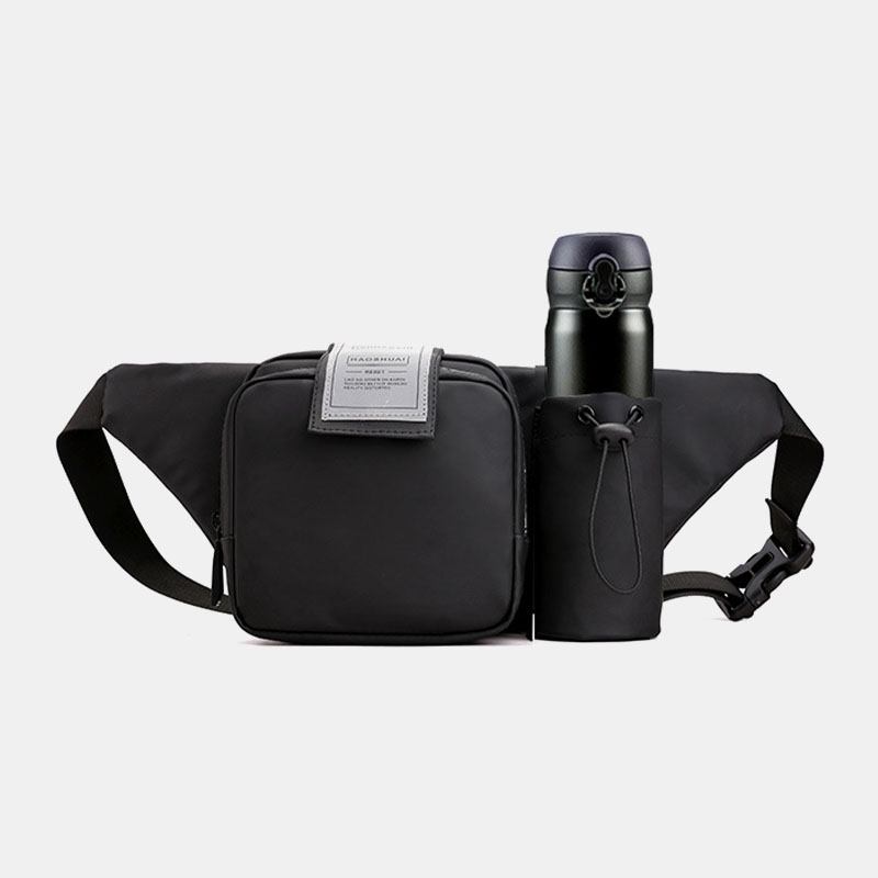 Män Casual Flaska Solid Bum Bag Sling Bag Axelväska Bröstväska Midjeväska