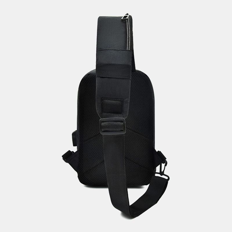 Män Nylon Casual Outdoor Sport Enfärgad Bröstväska Crossbody-väska