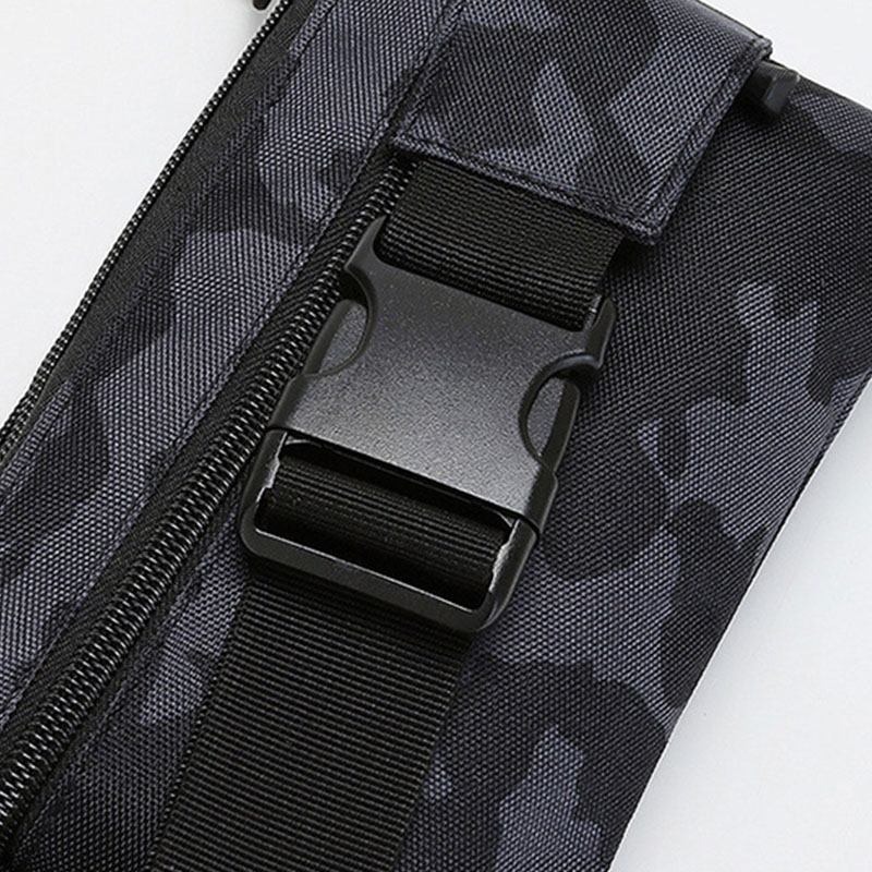 Män Nylon Kamouflage Multi-carry Multi-pocket Sport Utomhus Taktisk Axelväska Bröstväska