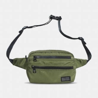 Män Nylon Lättvikt Casual Vattentät Slitstark Bröstväska Crossbody-väska Axelväska