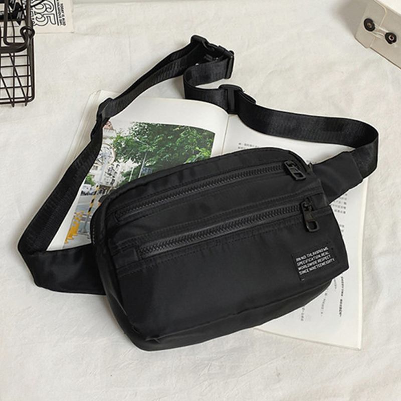 Män Nylon Lättvikt Casual Vattentät Slitstark Bröstväska Crossbody-väska Axelväska
