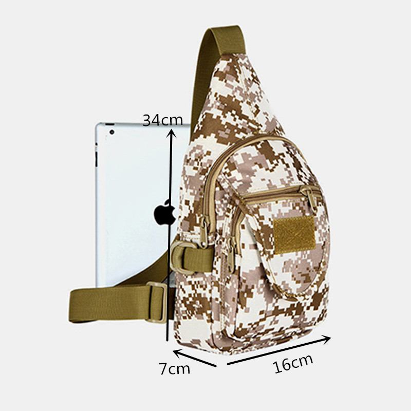 Män Oxford Vattentät Multi-pocket Tactical Sling Crossbody Bag Chest Bag Sling Bag