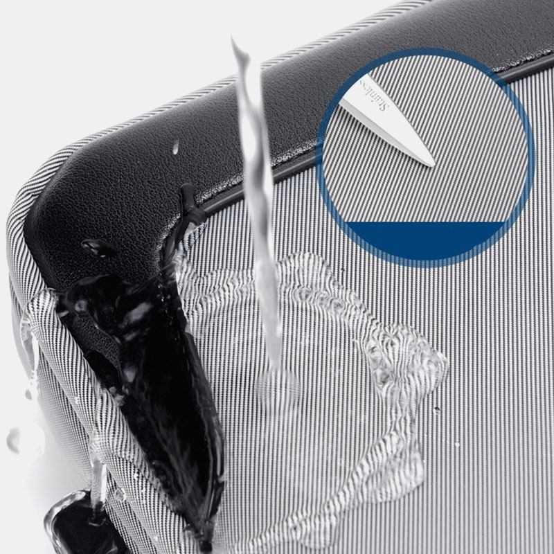Män Oxford Vattentät Slitstark Multifunktionsbröstväska Usb-laddning Multi-pocket Crossbody Axelväska