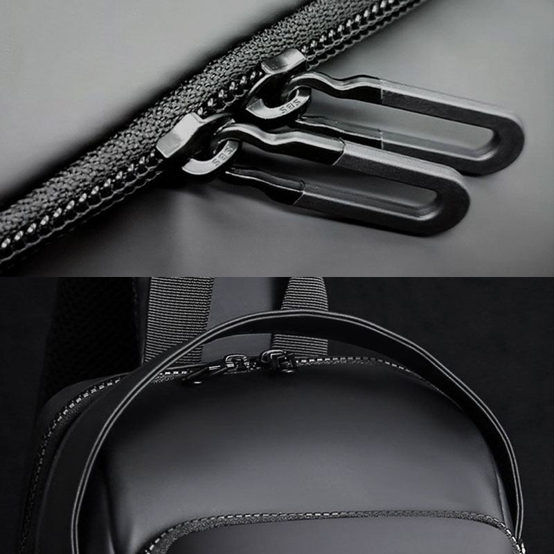 Män Usb-laddning Vattentät Stor Kapacitet Casual Bröstväska Axelväska Crossbody-väska
