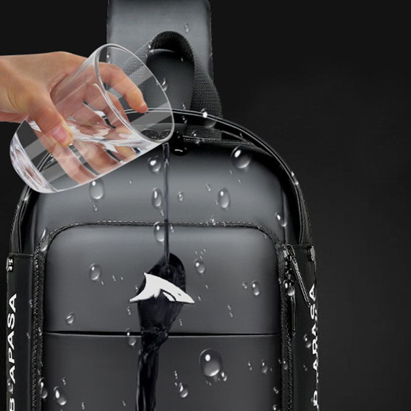 Män Usb-laddning Vattentät Stor Kapacitet Casual Bröstväska Axelväska Crossbody-väska