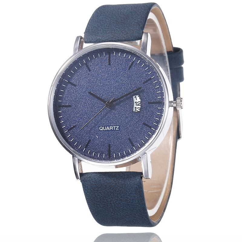 Casual Sport Med Kalender Frosted Urtavla Chronograph Läder Band Kvinnor Quartz Watch